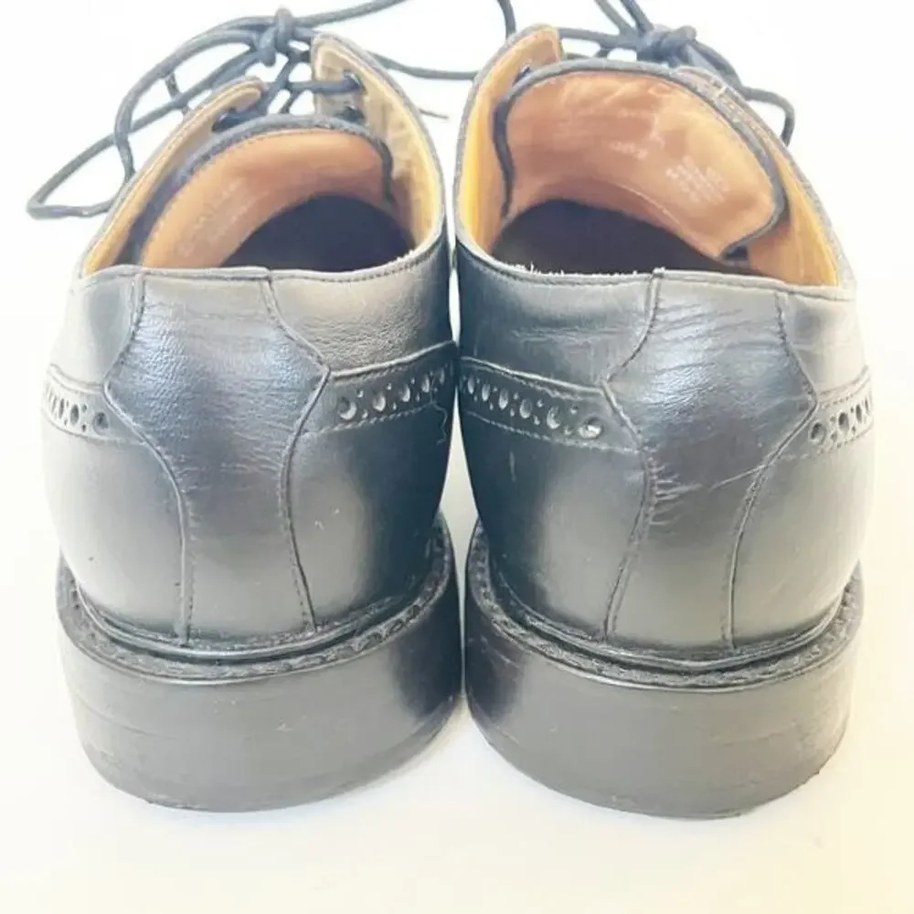 Polo Ralph Lauren Leather‎ Asher Wing Tip Oxford Dress Shoes Black Preppy Sz 8D